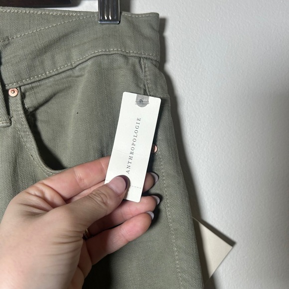 MOTHER The Insider Hover Jeans Khaki Green Bootcut Mid Rise Size 30 - Picture 5 of 10